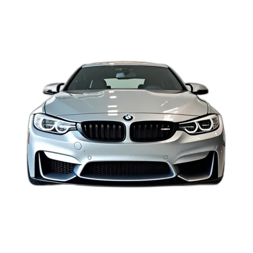 car, weapon, 3d render, photorealistic, concept art, silver, bmw, parked transparent PNG cut-out