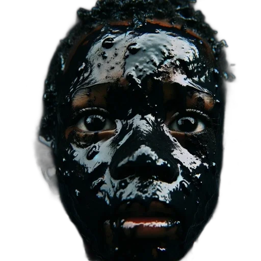 mask, face, creature, animal, photorealistic, 3d render, concept art, dark transparent PNG cut-out