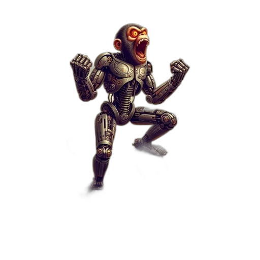 robot, creature, mask, animal, 3d render, concept art, pixel art, comic book art transparent PNG cut-out