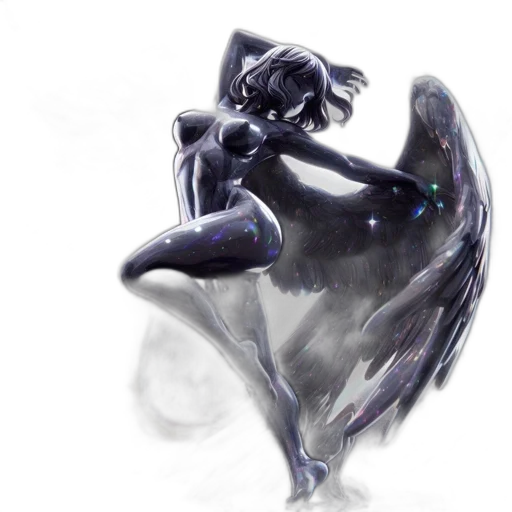 jewelry, creature, robot, concept art, fantasy art, 3d render, pixel art, blue transparent PNG cut-out