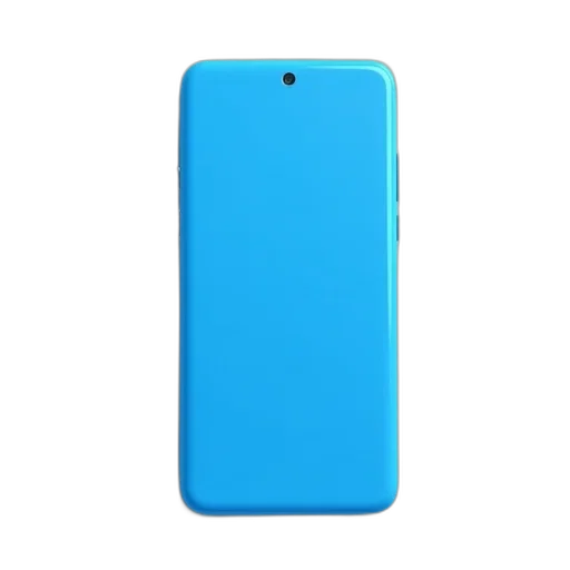 blue, cell, phone, mock transparent PNG cut-out
