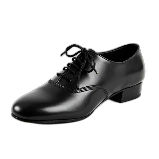 shoes, black, leather, dance, shoe, shiny, finish, lace-up transparent PNG cut-out