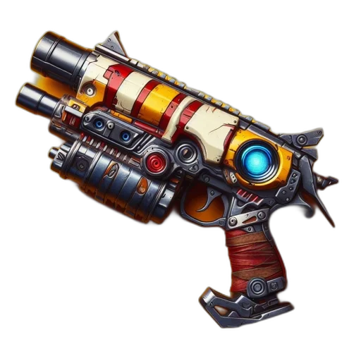 weapon, staff, robot, concept art, fantasy art, cyberpunk, image, displays transparent PNG cut-out