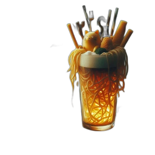 food, hair, crown, bottle, 3d render, concept art, pixel art, photorealistic transparent PNG cut-out