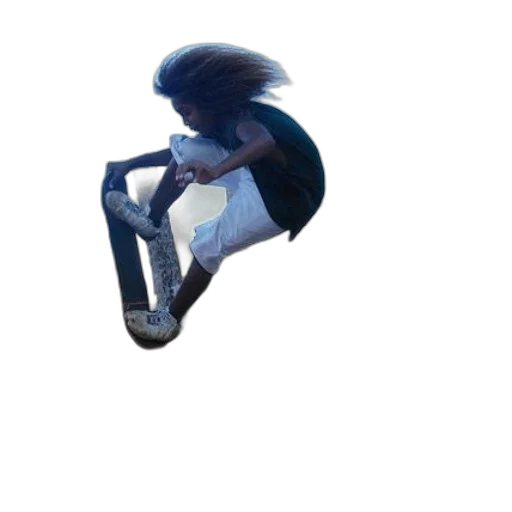 shoes, hair, creature, hat, 3d render, concept art, photorealistic, vaporwave transparent PNG cut-out
