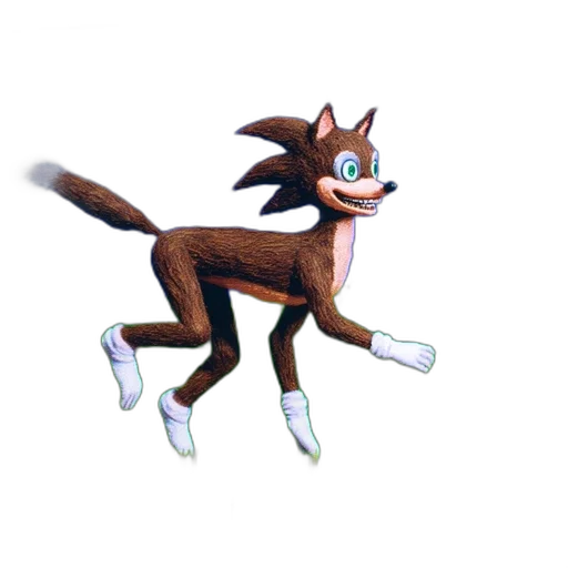 creature, animal, staff, hair, concept art, 3d render, pixel art, cartoon transparent PNG cut-out