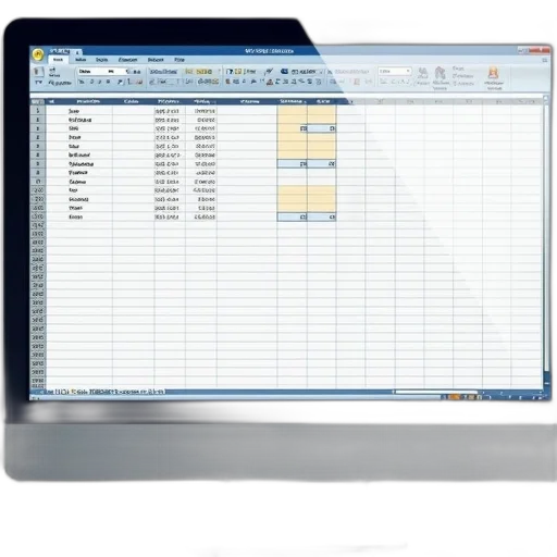 computer, screen, displaying, spreadsheet, various, columns, rows, data transparent PNG cut-out