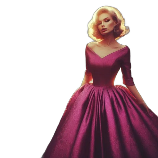 dress, crown, 3d render, concept art transparent PNG cut-out