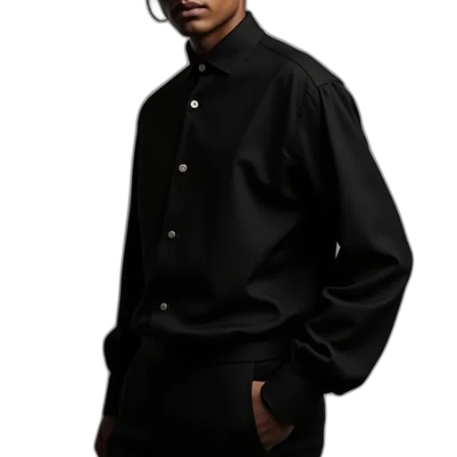 jacket, staff, face, photorealistic transparent PNG cut-out