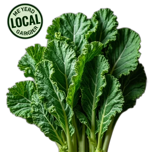 food, crown, bunch, fresh, kale, leaves, green, local transparent PNG cut-out