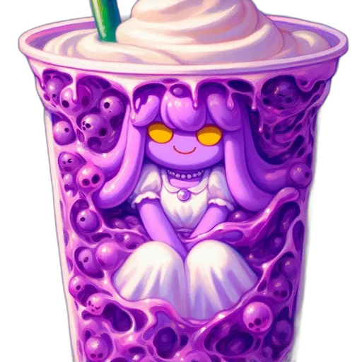 food, crown, staff, creature, vaporwave, pixel art, concept art, watercolor transparent PNG cut-out