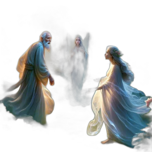 concept art, fantasy art, photorealistic, 3d render, fog, snow, night, fire transparent PNG cut-out