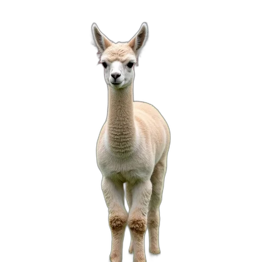 animal, creature, staff, 3d render, photorealistic, concept art, young, llama transparent PNG cut-out