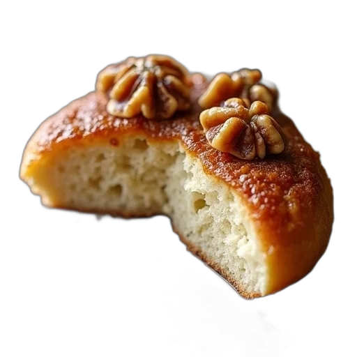 food, crown, photorealistic, 3d render, slice, bread, caramelized, sugar transparent PNG cut-out