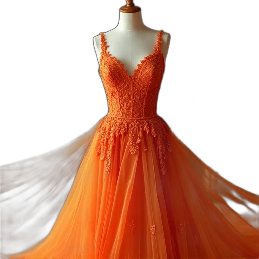 dress, 3d render, photorealistic, colorful transparent PNG cut-out