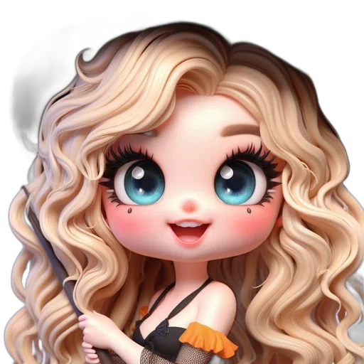 staff, hair, jewelry, dress, cartoon, fantasy art, photorealistic, anime transparent PNG cut-out