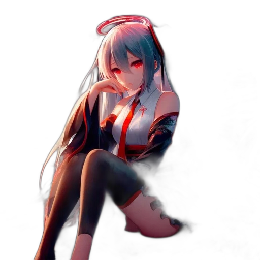 robot, dress, jacket, weapon, anime, pixel art, concept art, 3d render transparent PNG cut-out
