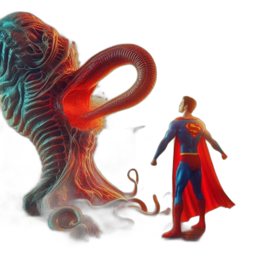 creature, animal, concept art, comic book art, fantasy art, 3d render, underwater, outer space transparent PNG cut-out