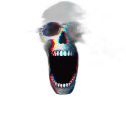 mask, face, creature, robot, 3d render, vaporwave, pixel art, cyberpunk transparent PNG cut-out