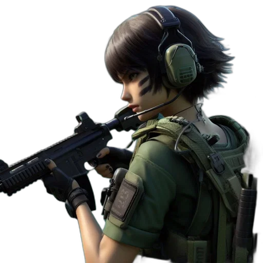 weapon, staff, face, concept art, 3d render, cyberpunk, photorealistic, green transparent PNG cut-out