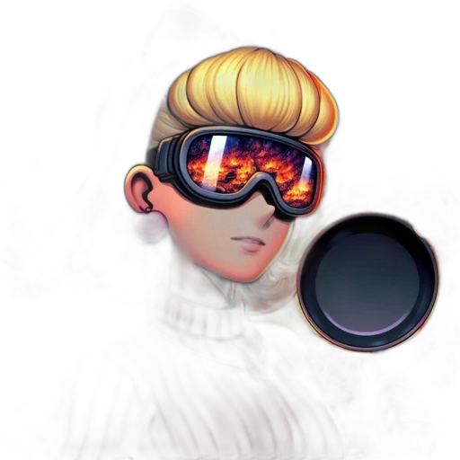 staff, hat, mask, face, concept art, cartoon, 3d render, anime transparent PNG cut-out
