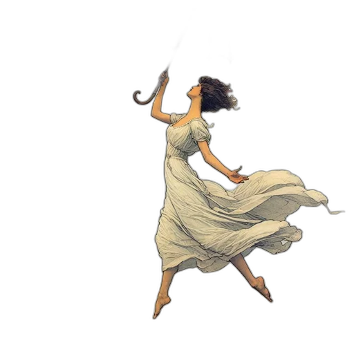 dress, staff, umbrella, sword, concept art, pixel art, fantasy art, watercolor transparent PNG cut-out