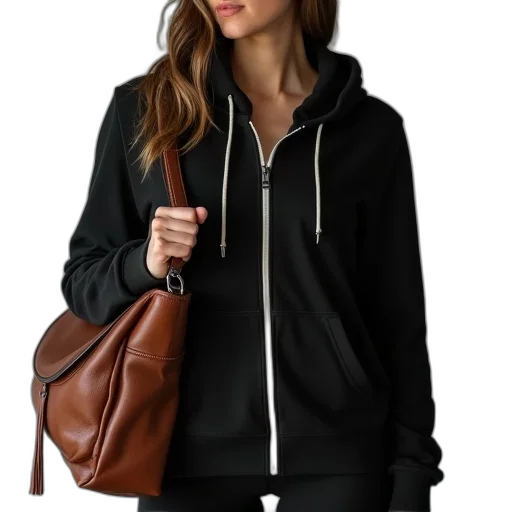 jacket, staff, photorealistic, dark, earth tones, monochrome, woman, wearing transparent PNG cut-out