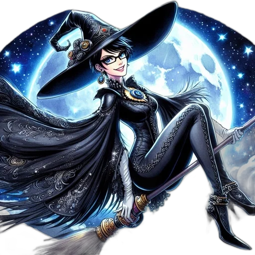 staff, comic book art, fantasy art, concept art, cartoon, female, animated, witch transparent PNG cut-out