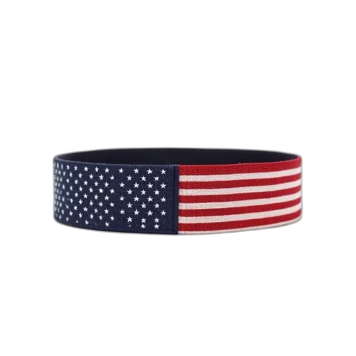 hat, jewelry, american, flag, belt, shown, against, white transparent PNG cut-out