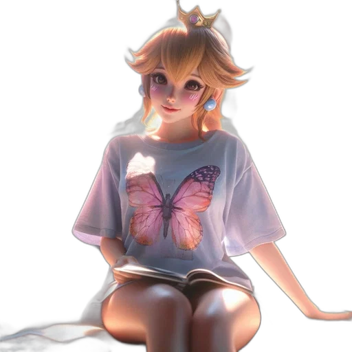 dress, robot, face, crown, 3d render, concept art, anime, photorealistic transparent PNG cut-out