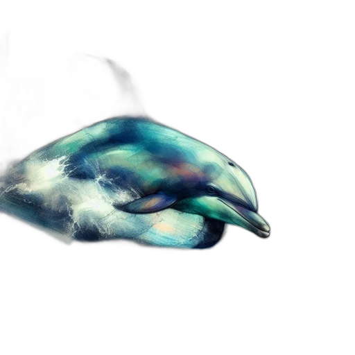 creature, dragon, animal, hair, watercolor, concept art, 3d render, photorealistic transparent PNG cut-out