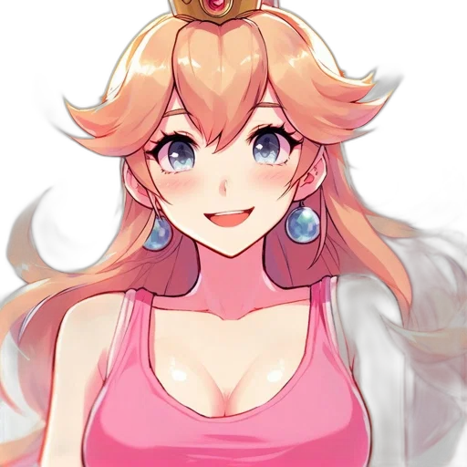 crown, dress, staff, face, anime, pixel art, concept art, watercolor transparent PNG cut-out