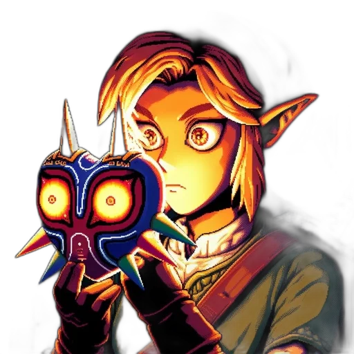 mask, face, staff, weapon, fantasy art, concept art, pixel art, comic book art transparent PNG cut-out