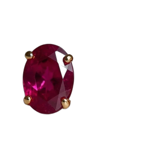 jewelry, crown, flower, 3d render, photorealistic, oval, ruby, earrings transparent PNG cut-out