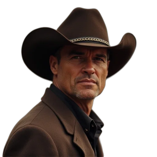hat, jacket, animal, photorealistic, sheriff transparent PNG cut-out