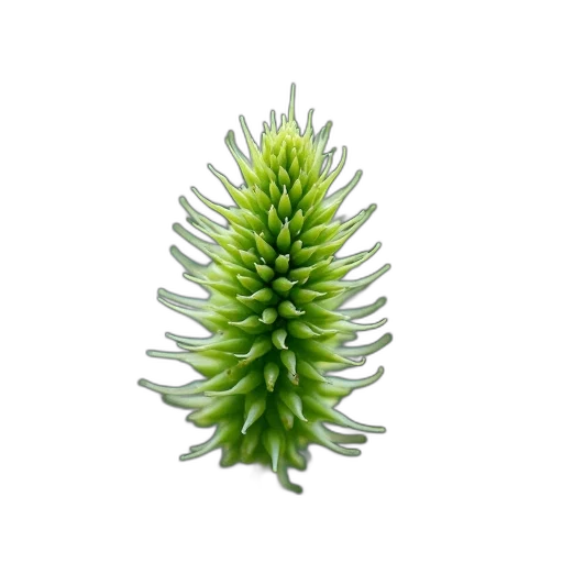 crown, hair, flower, tree, 3d render, photorealistic, green, close-up transparent PNG cut-out