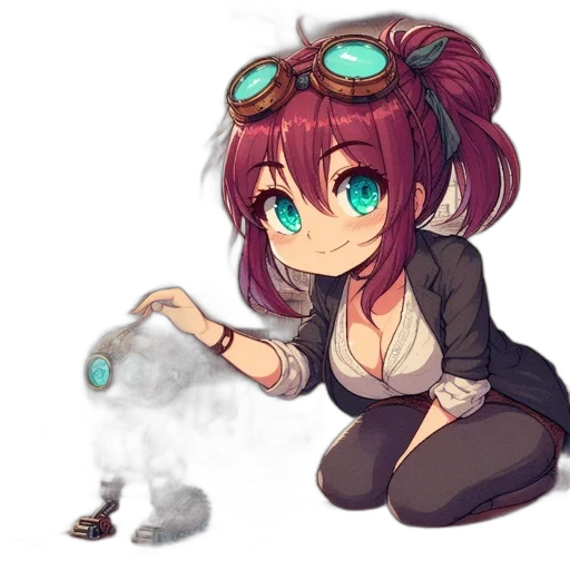 staff, weapon, robot, dragon, pixel art, anime, concept art, fantasy art transparent PNG cut-out