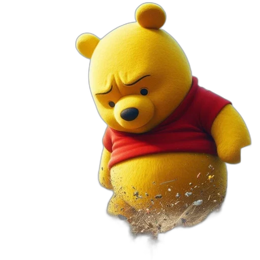 food, 3d render, concept art, photorealistic, giant, animated, winnie, pooh transparent PNG cut-out