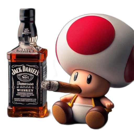 bottle, hat, weapon, 3d render, concept art, pixel art, photorealistic, image transparent PNG cut-out