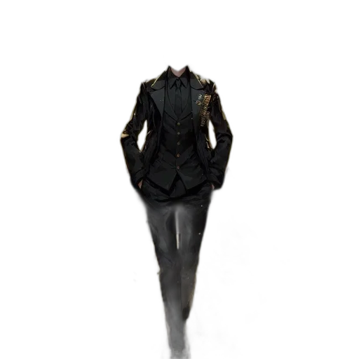 jacket, dress, staff, mask, concept art, 3d render, photorealistic, fantasy art transparent PNG cut-out