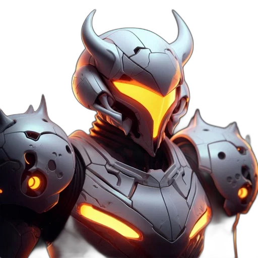 robot, mask, concept art, 3d render, fantasy art, comic book art, detailed, robotic transparent PNG cut-out