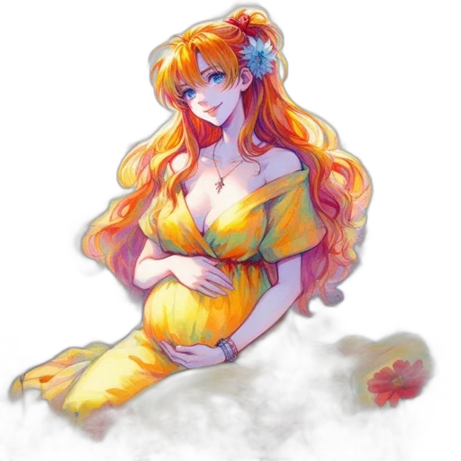 dress, dragon, fantasy art, pixel art, concept art, watercolor, fire, underwater transparent PNG cut-out