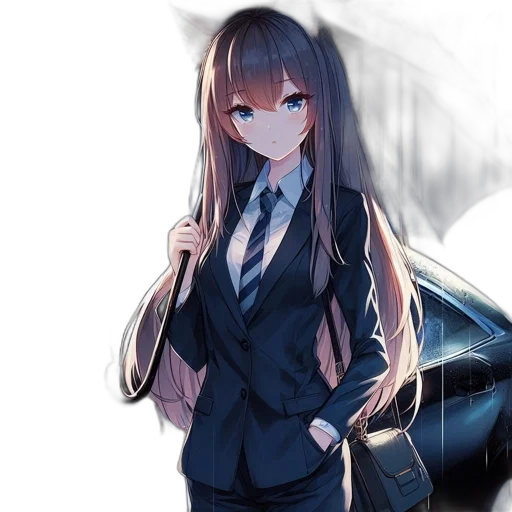staff, umbrella, dress, weapon, anime, pixel art, fantasy art, concept art transparent PNG cut-out