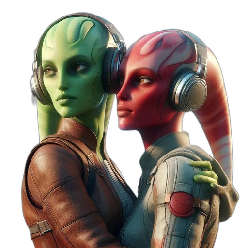 mask, robot, concept art, comic book art, fantasy art, 3d render, outer space, red transparent PNG cut-out