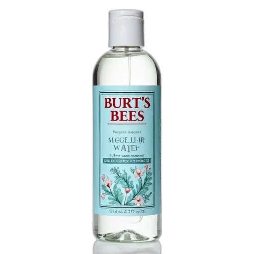 bottle, burt, bees, micellar, water, white, cap, blue transparent PNG cut-out