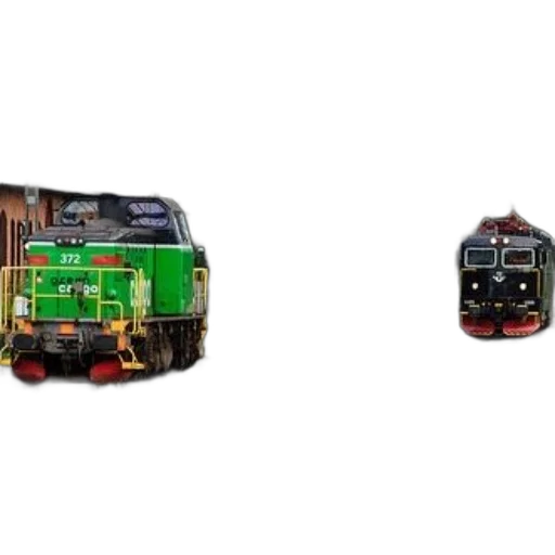 3d render, concept art, photorealistic, pixel art, two, trains, tracks, one transparent PNG cut-out