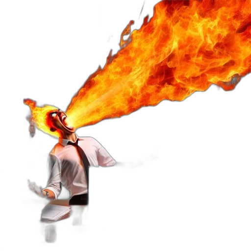 staff, jacket, dragon, mask, concept art, 3d render, fire, extraordinary transparent PNG cut-out