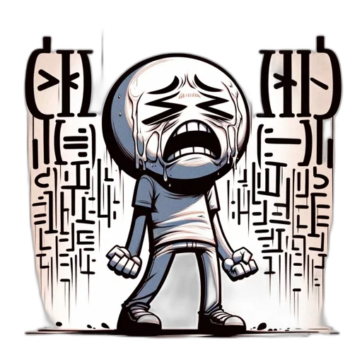 robot, concept art, comic book art, pixel art, cartoon, emotive, black, white transparent PNG cut-out