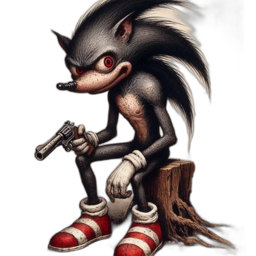 animal, creature, concept art, comic book art, fantasy art, watercolor, anthropomorphic, hedgehog transparent PNG cut-out