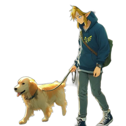 staff, animal, concept art, pixel art, watercolor, cartoon, golden, green transparent PNG cut-out